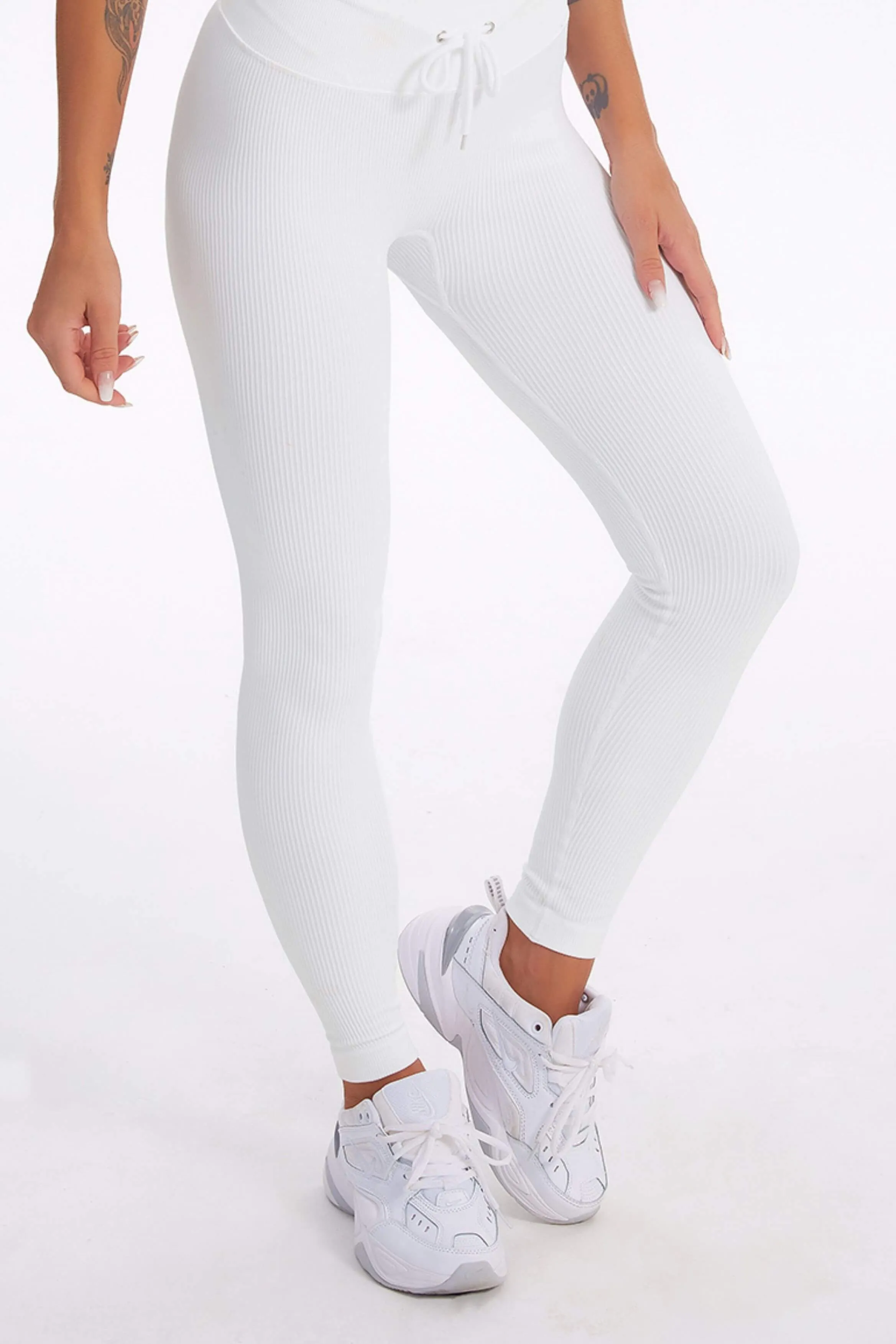 Acid Wash Ribbed Seamless 2 Piece Workout Sets