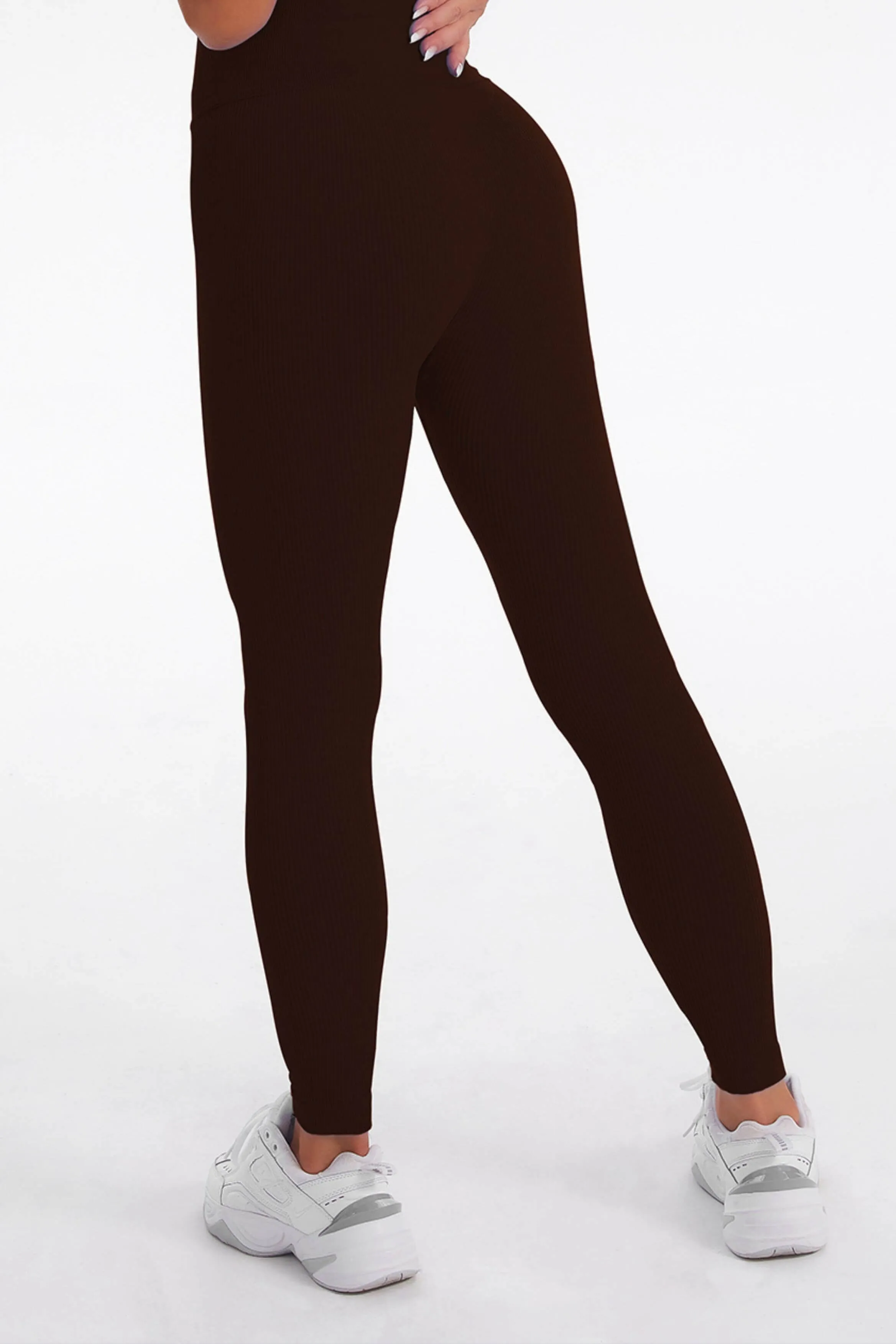 Acid Wash Ribbed Seamless 2 Piece Workout Sets