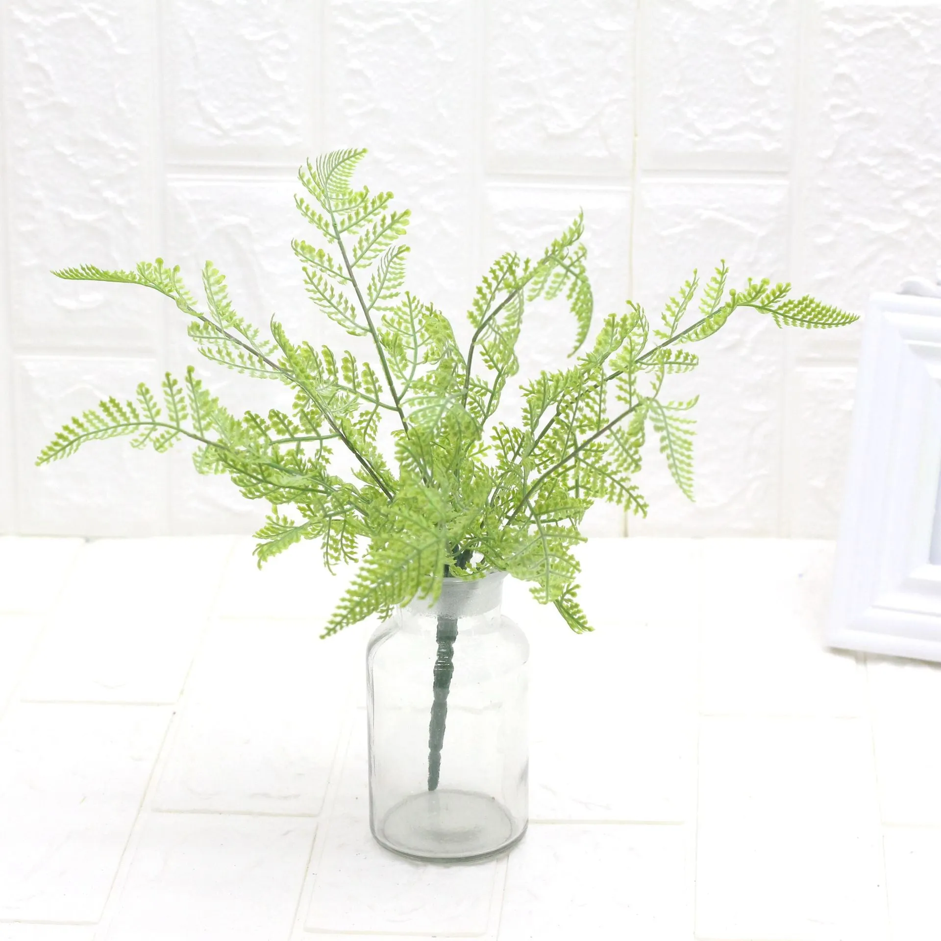 Artificial Plant Silk Flower Plastic Fake Green Plants 5PCS