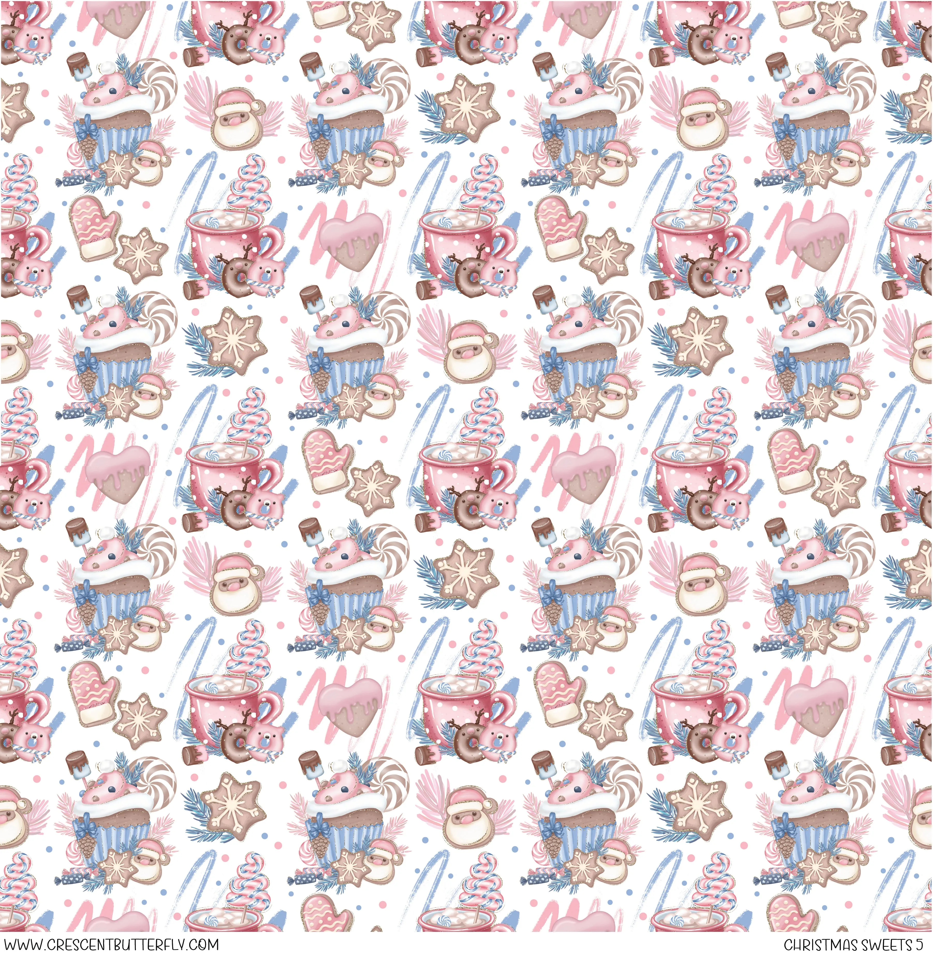 Christmas Sweets 5 Printed Vinyl Sheet/Wrap
