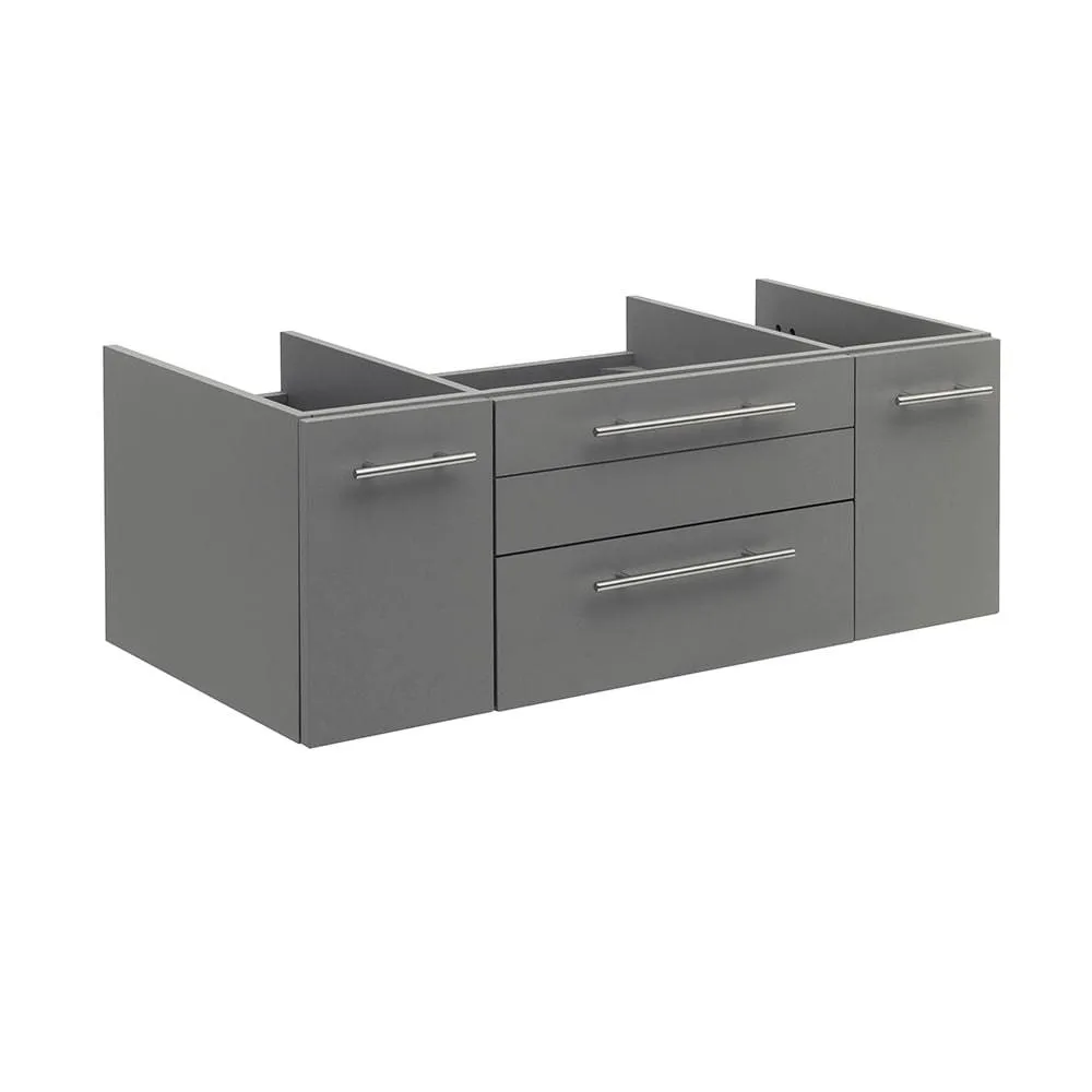 Fresca FCB6142GR-UNS Lucera 42" Gray Wall Hung Undermount Sink Modern Bathroom Cabinet