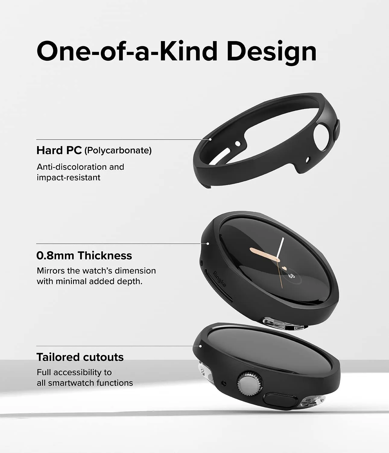 Google Pixel Watch 41mm | Air Sports - Clear & Matte Black