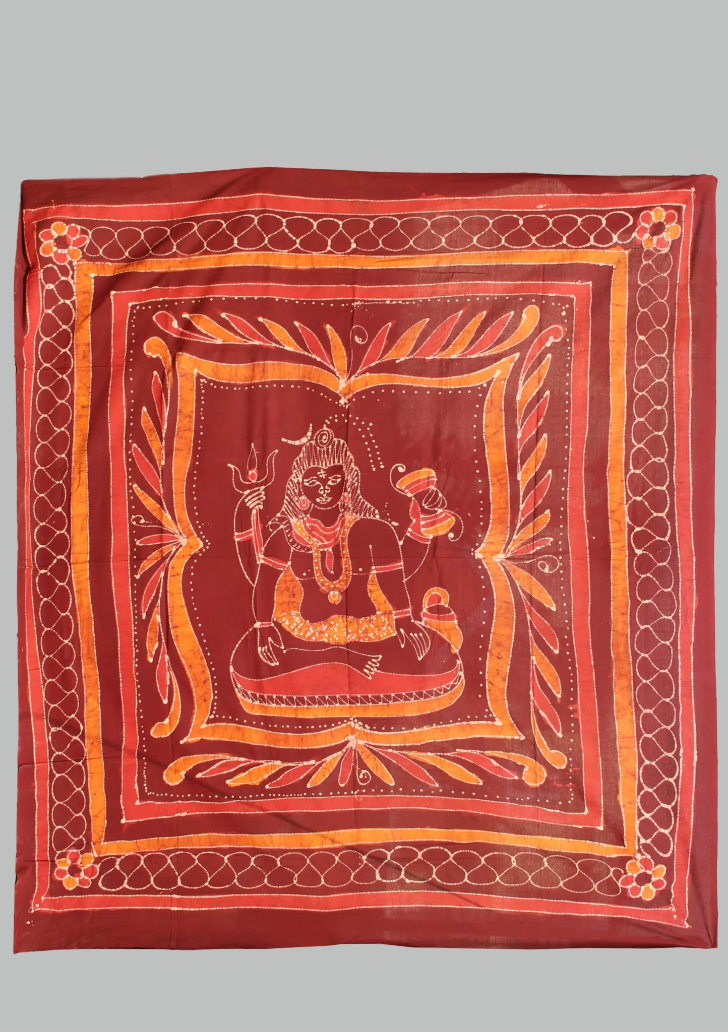 Lord Shiva Printed Cotton Wall Hanging Tapestry