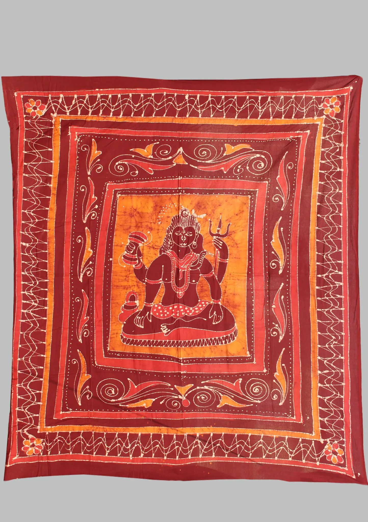 Lord Shiva Printed Cotton Wall Hanging Tapestry