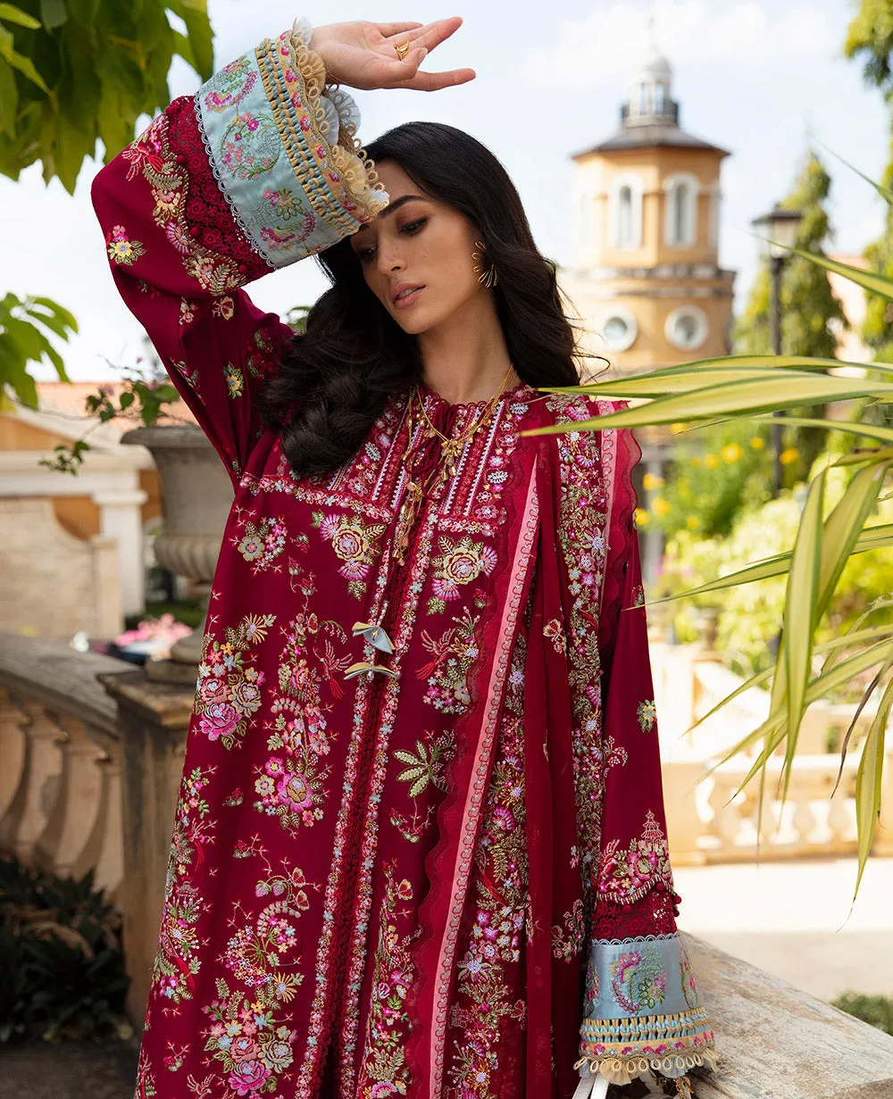 Republic Womenswear Ilana Eid Luxury Lawn – Rouge (D8-A)