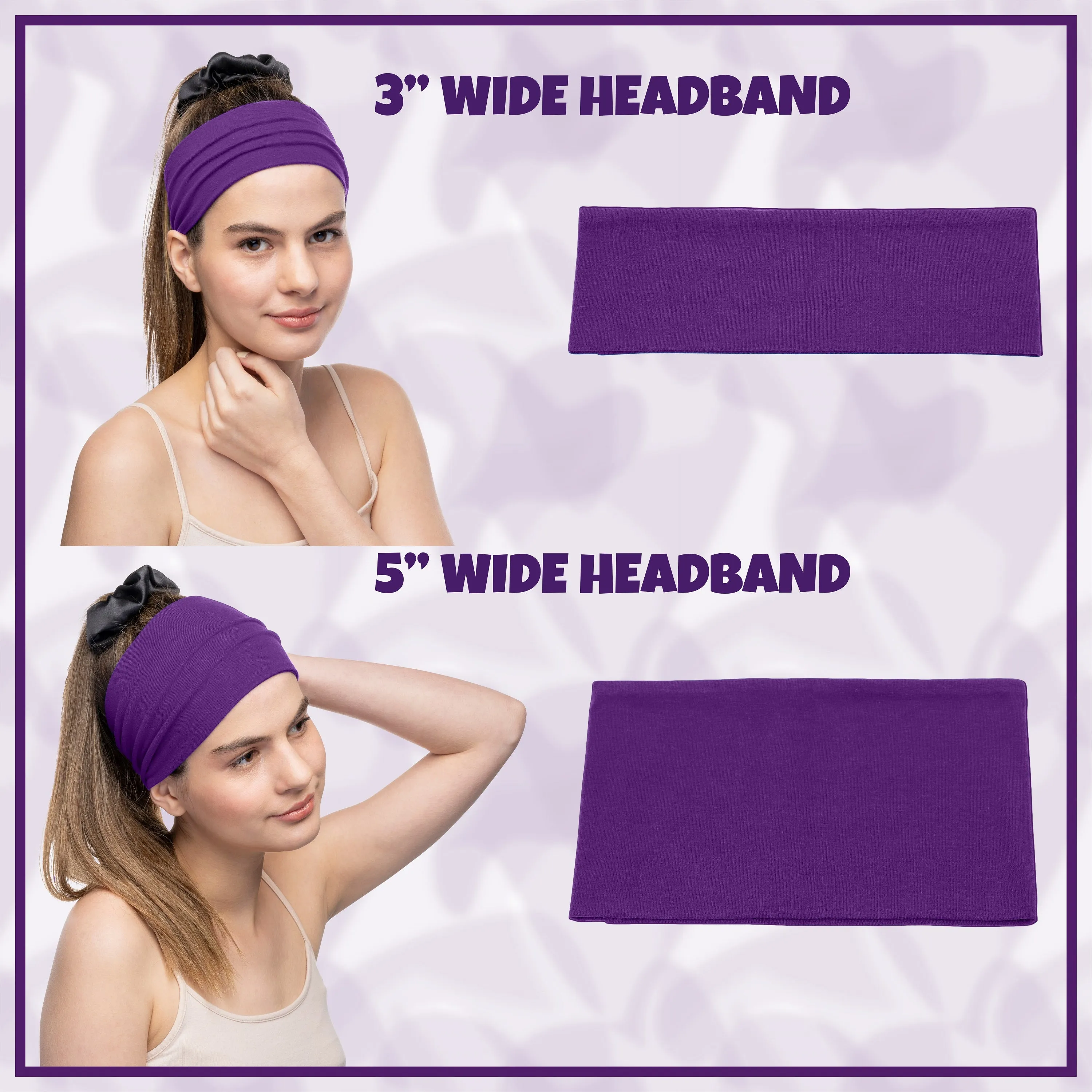 Women's Headbands Cotton Jersey 5" Wide Yoga Fitness Fashion Made in the USA Seafoam