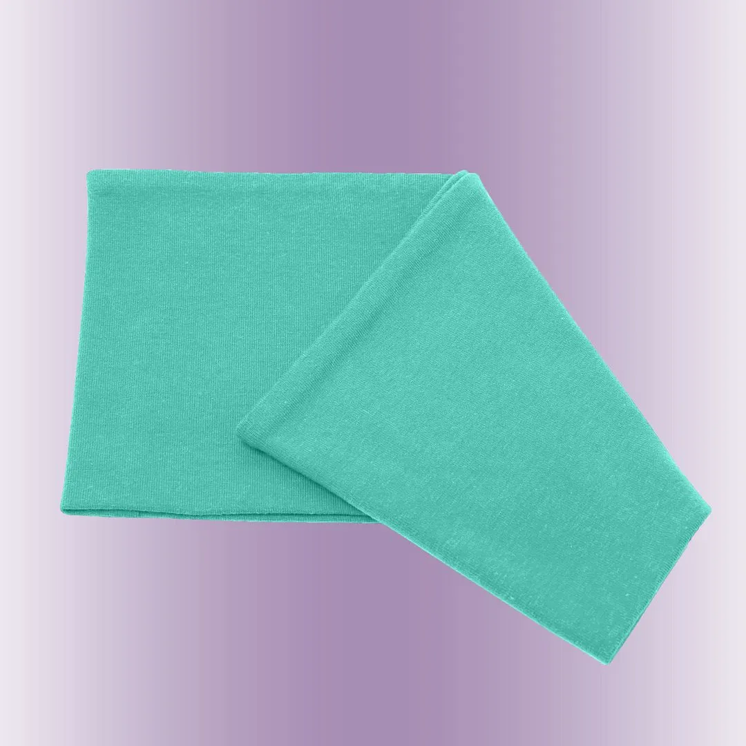 Women's Headbands Cotton Jersey 5" Wide Yoga Fitness Fashion Made in the USA Seafoam