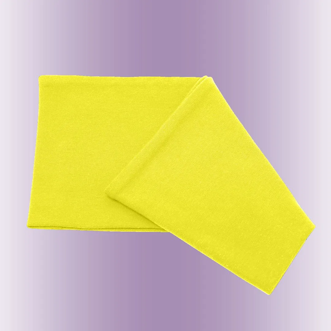 Women's Headbands Cotton Jersey 5" Wide Yoga Fitness Fashion Made in the USA Yellow